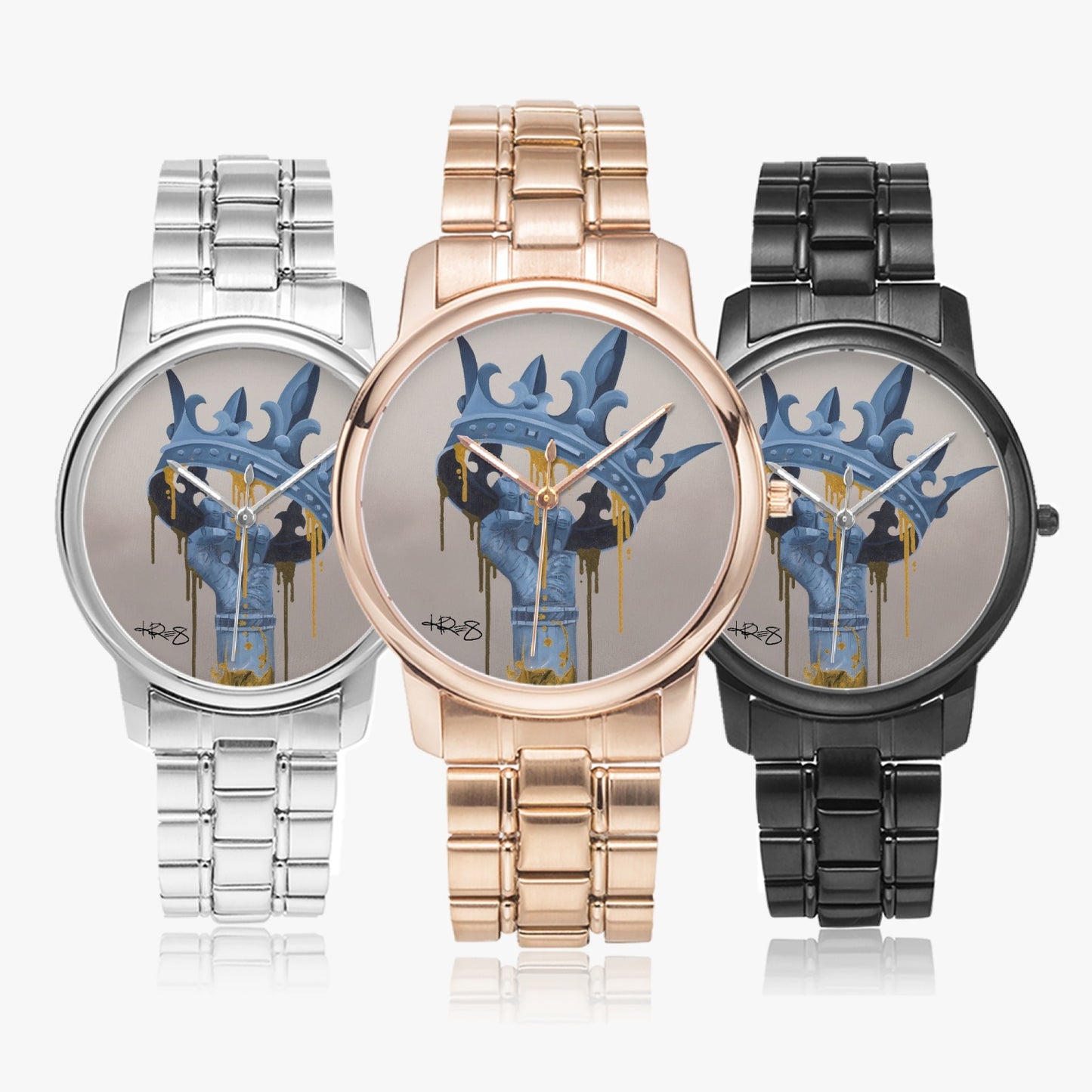 I Am Folding Clasp Type Stainless Steel Quartz Watch