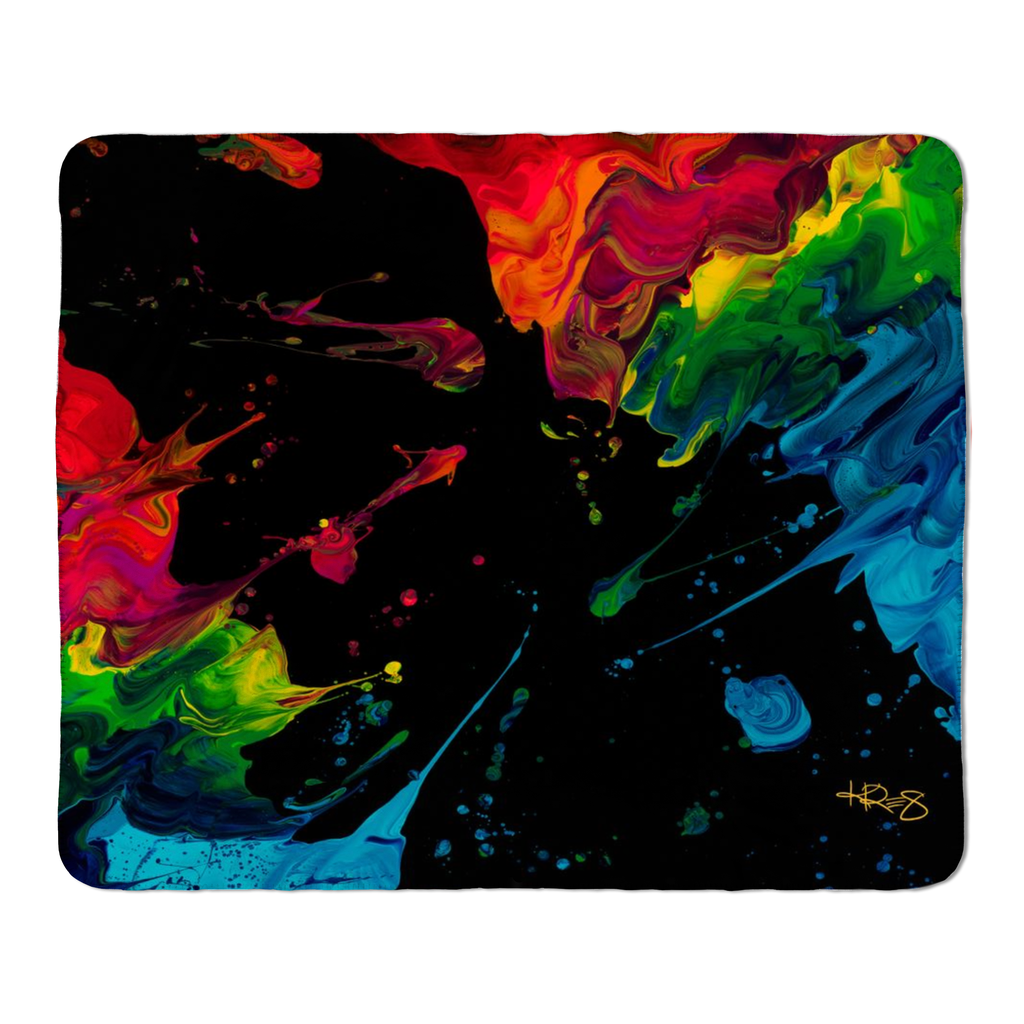 Abyss Abstract Kre8 Fleece Sherpa Blanket