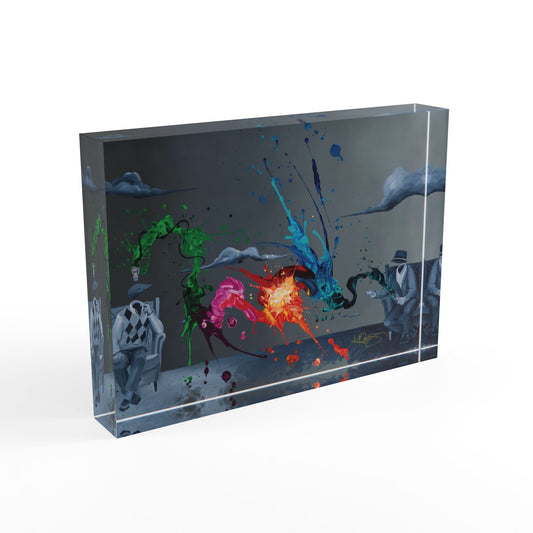 The Battle of the Minds Kre8 Kube Acrylic Art Blocks