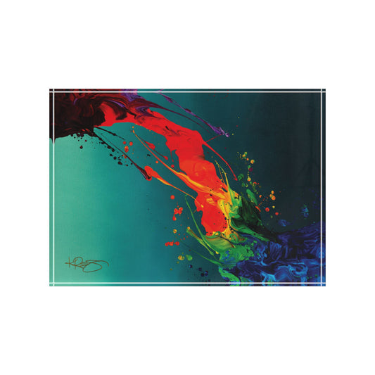 Teal Abstract Kre8 Kube Acrylic Art Blocks