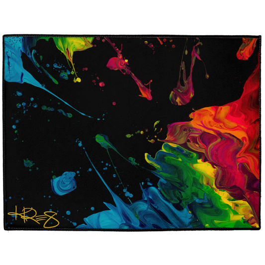 Abyss Abstract Black Indoor/Outdoor Floor Mats