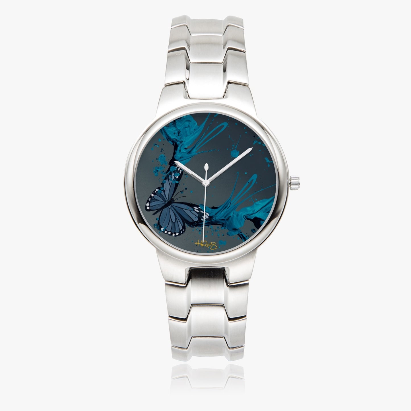 Time Flies Stainless Steel Quartz Watch