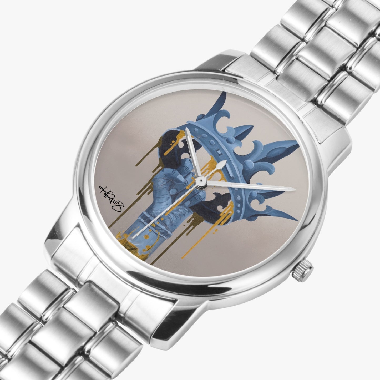 I Am Folding Clasp Type Stainless Steel Quartz Watch