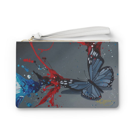 Fly with Me Kre8 Saffiano Clutch Bag