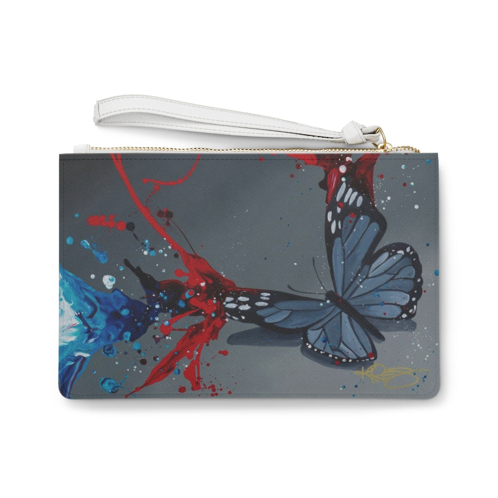 Fly with Me Kre8 Saffiano Clutch Bag