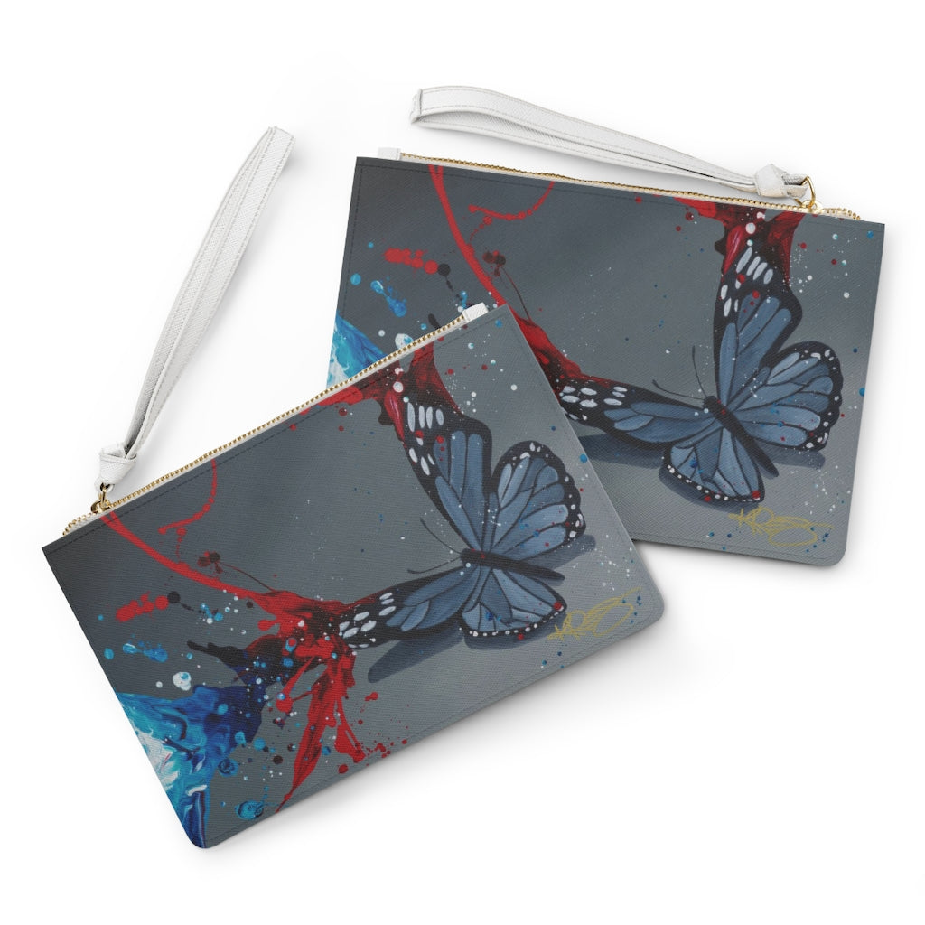 Fly with Me Kre8 Saffiano Clutch Bag